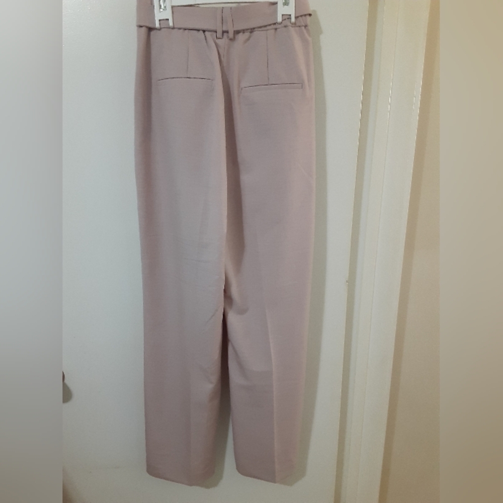 InWear blush pink wide leg belted trousers, women’s size Medium, NWT. - Picture 4 of 9